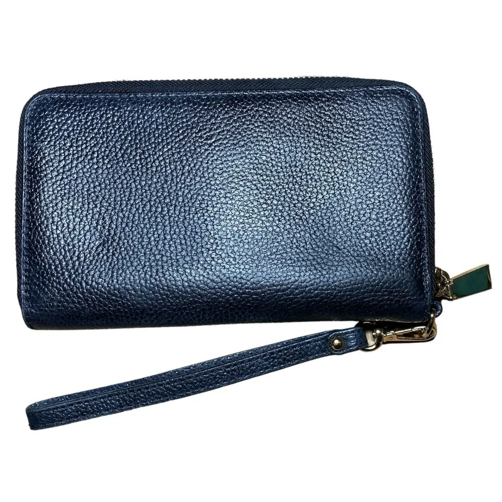 Michael Kors Blue Saffiano Leather Wallet